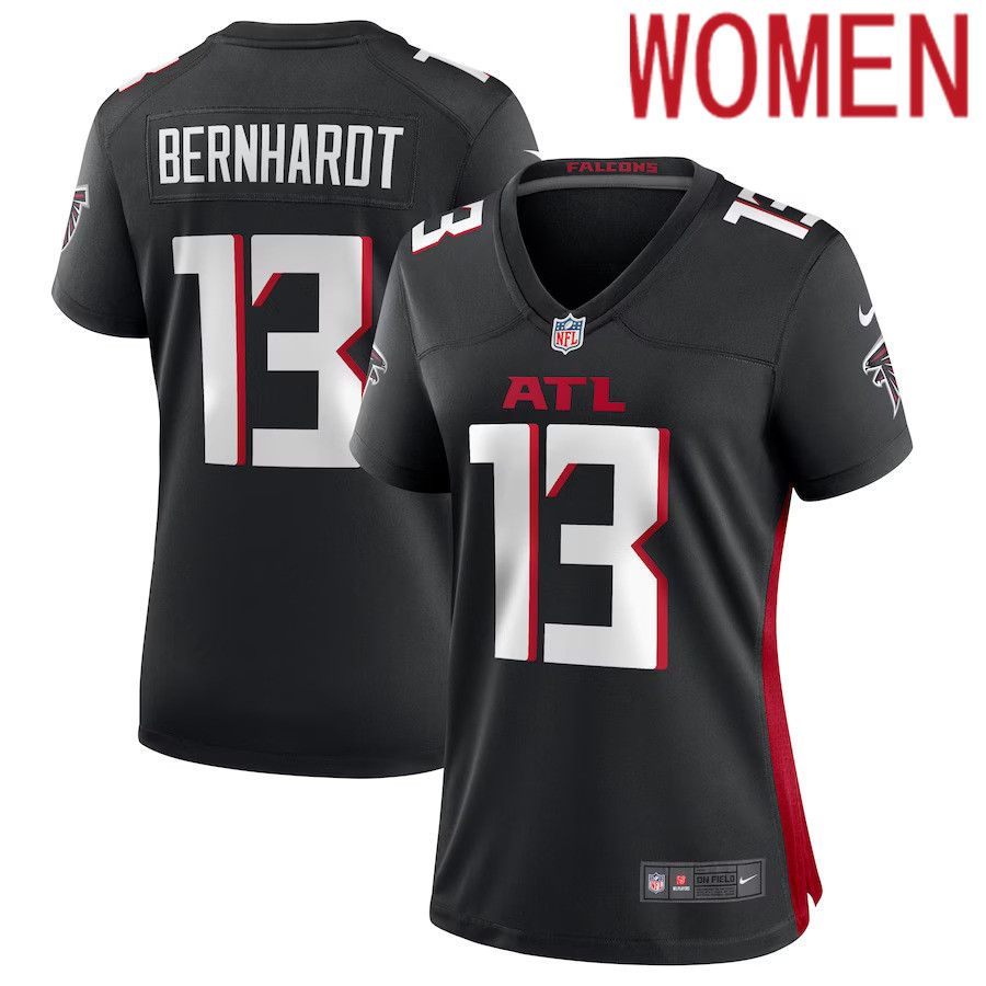 Women Atlanta Falcons 13 Jared Bernhardt Nike Black Player Game NFL Jersey